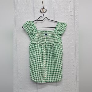 NWT Small Old Navy Green Gingham Tank Blouse